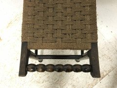 Liberty & Co Attr an Oak Side Stool with Sea Grass Seat, Turned Handles and Legs - Thumbnail 7