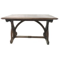 AWN Pugin Attributed Gillows Lancaster. A Gothic Revival Walnut Library Table. - Thumbnail 1