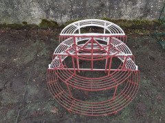 Five French Iron Half Moon Waterfall Garden or Patio Plant Pot Shelves or Stand - Thumbnail 3