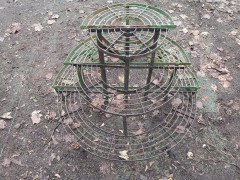 Five French Iron Half Moon Waterfall Garden or Patio Plant Pot Shelves or Stand - Thumbnail 4