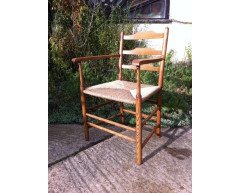E Gardiner & P Clissett 3 Arts & Crafts Cotswold School Ladder Back Armchairs - Thumbnail 3
