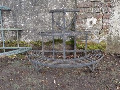 Five French Iron Half Moon Waterfall Garden or Patio Plant Pot Shelves or Stand - Thumbnail 7
