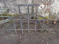 Five French Iron Half Moon Waterfall Garden or Patio Plant Pot Shelves or Stand - Thumbnail 8
