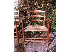 E Gardiner & P Clissett 3 Arts & Crafts Cotswold School Ladder Back Armchairs - Thumbnail 6