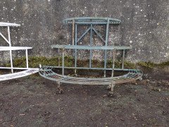 Five French Iron Half Moon Waterfall Garden or Patio Plant Pot Shelves or Stand - Thumbnail 11