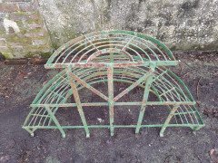 Five French Iron Half Moon Waterfall Garden or Patio Plant Pot Shelves or Stand - Thumbnail 12