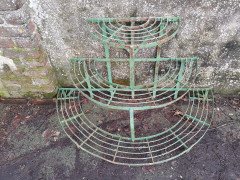 Five French Iron Half Moon Waterfall Garden or Patio Plant Pot Shelves or Stand - Thumbnail 13