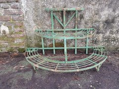 Five French Iron Half Moon Waterfall Garden or Patio Plant Pot Shelves or Stand - Thumbnail 14