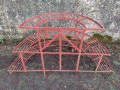 Five French Iron Half Moon Waterfall Garden or Patio Plant Pot Shelves or Stand - Thumbnail 15
