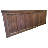 A W N Pugin, attributed, Four Pieces of Gothic Revival Oak Linen Fold Paneling - Thumbnail 1