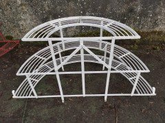 Five French Iron Half Moon Waterfall Garden or Patio Plant Pot Shelves or Stand - Thumbnail 18
