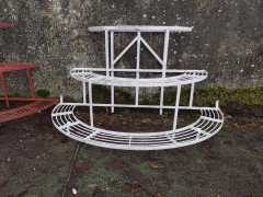 Five French Iron Half Moon Waterfall Garden or Patio Plant Pot Shelves or Stand - Thumbnail 20