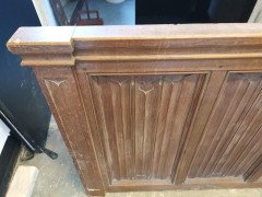 A W N Pugin, attributed, Four Pieces of Gothic Revival Oak Linen Fold Paneling - Thumbnail 7