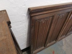 A W N Pugin, attributed, Four Pieces of Gothic Revival Oak Linen Fold Paneling - Thumbnail 13