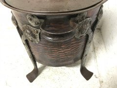 C F A Voysey, an Arts & Crafts Copper Coal Bucket with Hand Formed Iron Details - Thumbnail 6
