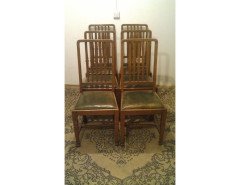 Shapland & Petter, Set of Six Arts & Crafts Oak Dining Chairs with Shaped Backs - Thumbnail 2