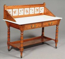 Aesthetic Movement Five-Piece Bedroom Suite, Probably by Dyer and Watts - Thumbnail 4