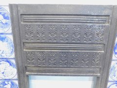 Pair of Aesthetic Movement Cast Fire Inserts with Mintons Aesop's Fables Tiles - Thumbnail 2