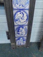 Pair of Aesthetic Movement Cast Fire Inserts with Mintons Aesop's Fables Tiles - Thumbnail 6