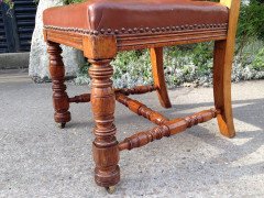 Thomas Jeckyll by Gillows, Aesthetic Movement, Rare Set of Ten Oak Dining Chairs - Thumbnail 9