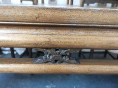 Chinese Hard Wood Dining Table & Eight Matching Chairs All with Stylized Carving - Thumbnail 8