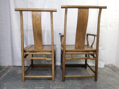 Chinese Hard Wood Dining Table & Eight Matching Chairs All with Stylized Carving - Thumbnail 15