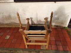 Scandinavian Pair of Oak Arts & Crafts Style Armchairs with Elongated Uprights - Thumbnail 11