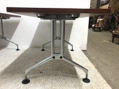Antonio Citterio, Vitra, Two Aluminium Dining or Desk Tables with Walnut Tops - Thumbnail 7