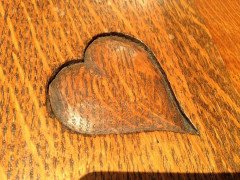 Heals, Near Pair of Arts & Crafts Single Oak 3 Foot Wide Beds with Carved Hearts - Thumbnail 10