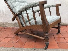Jas Shoolbred, in the Style of Morris & Co. a Reclining Upholstered Armchair - Thumbnail 5