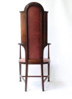 J S Henry attr. An Arts & Crafts Mahogany Armchair With Stylised Floral Inlays - Thumbnail 3
