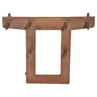 Cotswold School Arts & Crafts Oak Hall Mirror, Attributed to Stanley Webb Davies - Thumbnail 1