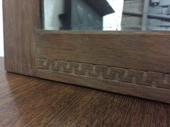 Cotswold School Arts & Crafts Oak Hall Mirror, Attributed to Stanley Webb Davies - Thumbnail 5