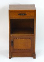 Romney Green, Style Of, an Arts & Crafts Cotswold School Walnut Bedside Cabinet - Thumbnail 2