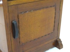 Romney Green, Style Of, an Arts & Crafts Cotswold School Walnut Bedside Cabinet - Thumbnail 4