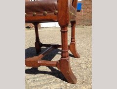 A W N Pugin, Stamped Gillows, a Set of Six Gothic Revival Oak Dining Chairs - Thumbnail 8