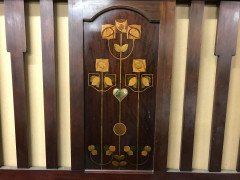 Exceptional Double Bed by Shapland & Petter with Stylised Floral Inlays - Thumbnail 5