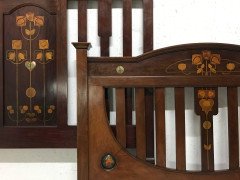 Exceptional Double Bed by Shapland & Petter with Stylised Floral Inlays - Thumbnail 9