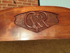 Arts and Crafts Walnut Armchair with Carved Female Heads and High Heel Shoes - Thumbnail 6