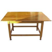 Wylie and Lochhead Attributed, An Arts & Crafts Glasgow School Oak Dining Table - Thumbnail 1
