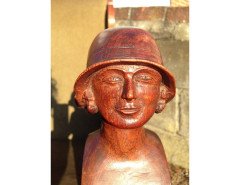 Arts and Crafts Walnut Armchair with Carved Female Heads and High Heel Shoes - Thumbnail 10