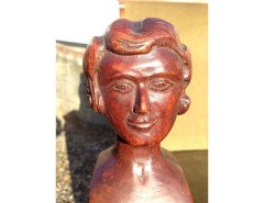 Arts and Crafts Walnut Armchair with Carved Female Heads and High Heel Shoes - Thumbnail 12