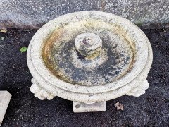 Pair of French Cast Concrete Garden Fountains with Medieval Heads to the Basins - Thumbnail 17