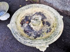 Pair of French Cast Concrete Garden Fountains with Medieval Heads to the Basins - Thumbnail 18
