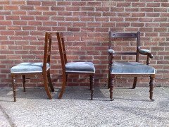 Bruce Talbert Attri Six Aesthetic Movement Oak Dining Chairs with Carved Florets - Thumbnail 5