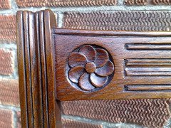 Bruce Talbert Attri Six Aesthetic Movement Oak Dining Chairs with Carved Florets - Thumbnail 12
