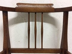E A Taylor, Wylie and Lochhead or Shapland & Petter. A Fine Rush Seated Armchair - Thumbnail 2