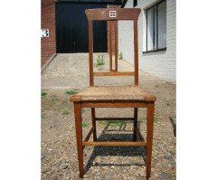 Wylie & Lochhead, a Pair of Glasgow School Oak Arts & Crafts Bedroom Chairs - Thumbnail 3