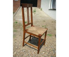 Wylie & Lochhead, a Pair of Glasgow School Oak Arts & Crafts Bedroom Chairs - Thumbnail 4