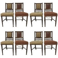 Bruce Talbert Gillows, Harlequin Set of Eight Aesthetic Movement Dining Chairs - Thumbnail 1